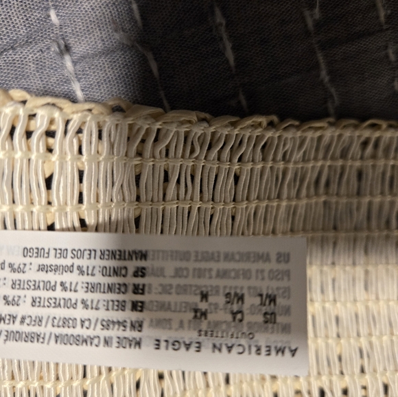 American Eagle Outfitters Cream Woven Belt - Picture 4 of 5